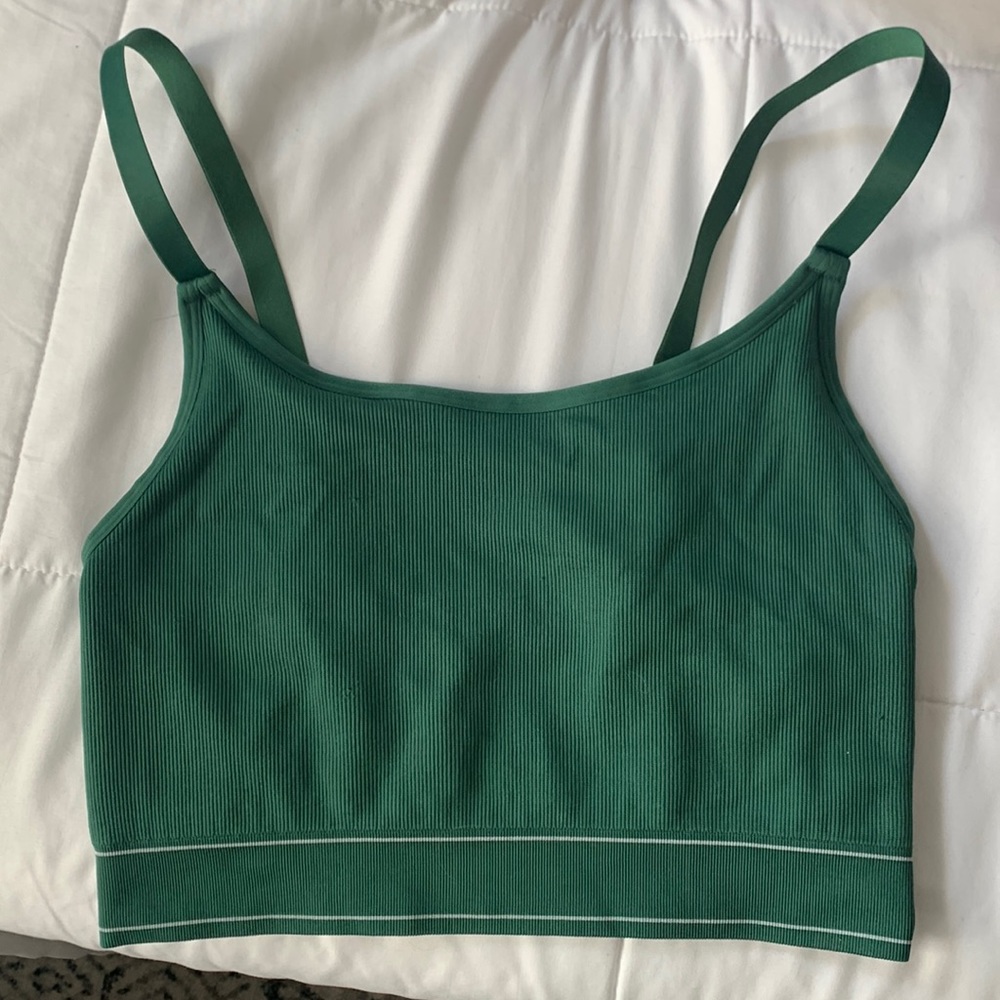 Aerie green ribbed sports‎ bra xl